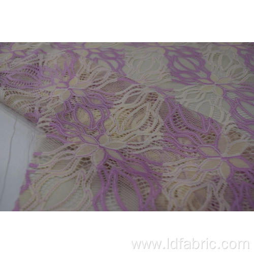 Nylon Polyester Geometrical Pattern Lace Fabric